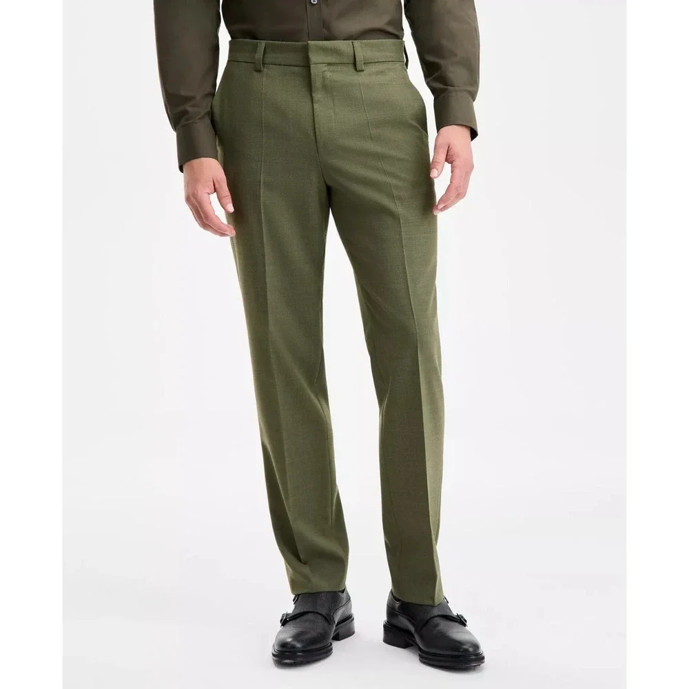HUGO by Hugo Boss Mens Modern fit 2-pc Suit Jacket 36S 32W 30L Olive Green